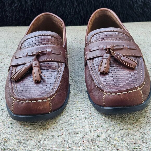 Dockers Men Shoes Slip On Loafer Tassels Brown Leather Upper Size 11.5M main image 12